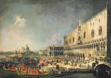 Modtagelsen af den franske ambassadør i Venedig, ca. 1740